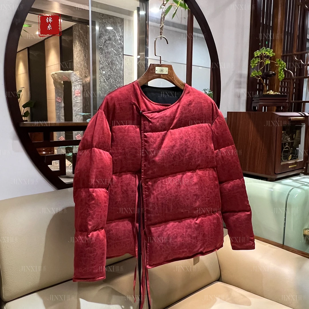 【锦系~新款】E-31857龟纹缎香云纱新中式国风桑蚕丝正反两穿鹅绒