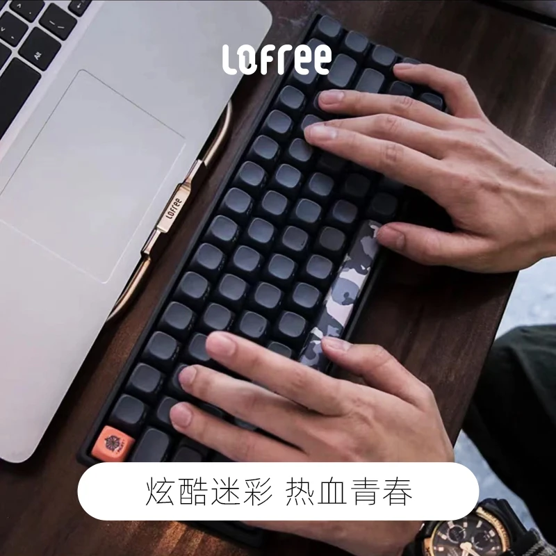 Lofree  洛斐小翘暗夜蓝机械键盘无线蓝牙ipad办公电竞炫酷黄轴