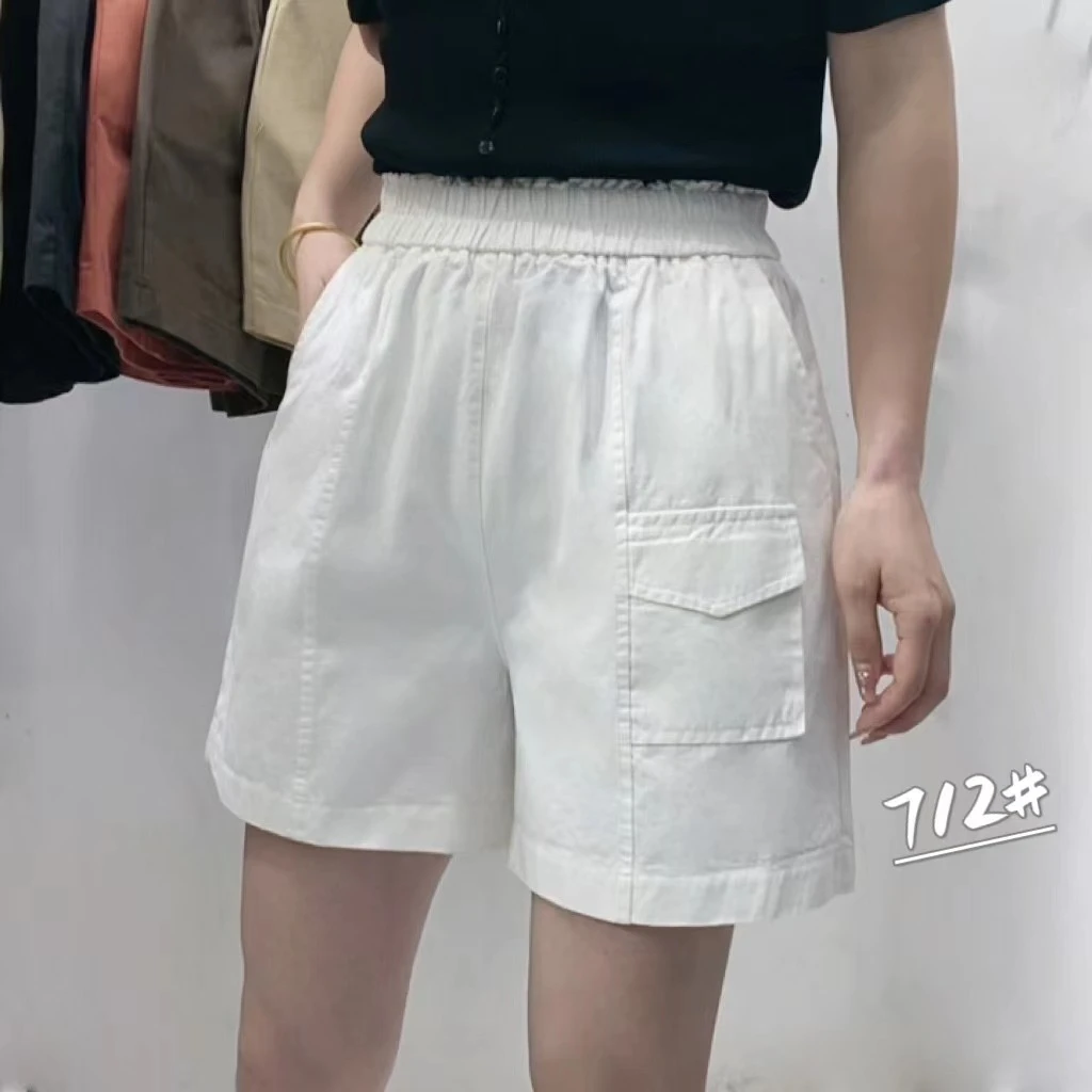 YXR&712夏季时尚新款短裤宽松休闲百搭松紧腰简约