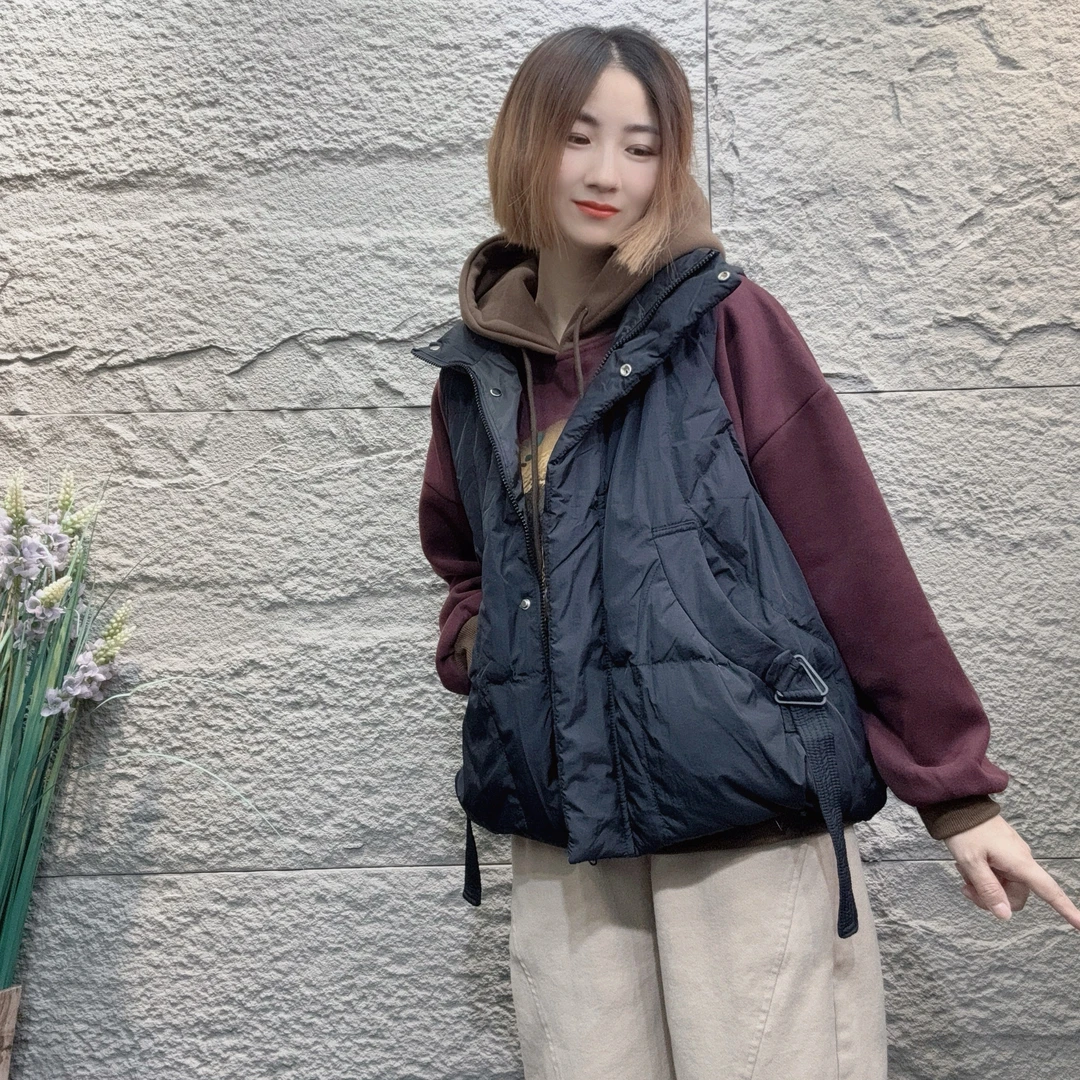 YXR&5210秋冬时尚新款羽绒马甲宽松休闲大版2024新款百搭潮流
