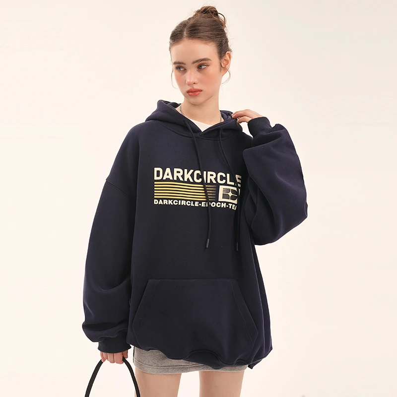 DARKCIRCLE美式潮流复古个性连帽卫衣男女情侣款春秋套头薄款外套