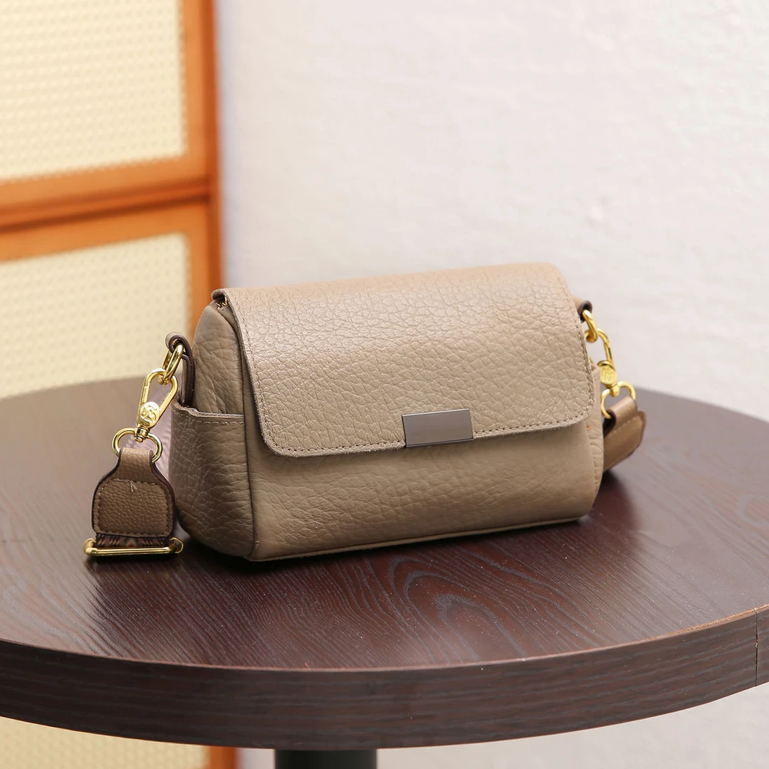 SEVENMEOW/柒喵真皮经典小包0267百搭大象纹头层牛皮单肩斜挎包