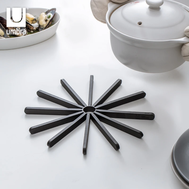 隔热垫加拿大umbra厨房家用可折叠锅垫硅胶耐热防烫桌垫杯垫餐垫