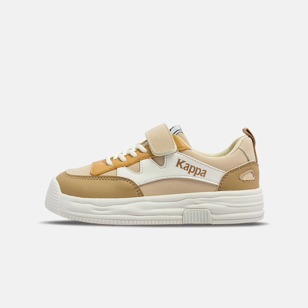 Kappa Kids卡帕春夏男童女童时尚拼色魔术贴轻便潮流低帮舒适板鞋