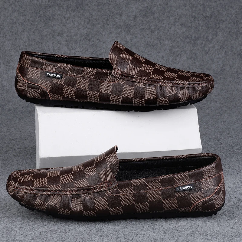 欧洲站2025夏季新款爆款豆豆鞋男士真皮透气韩版潮流百搭休闲皮鞋