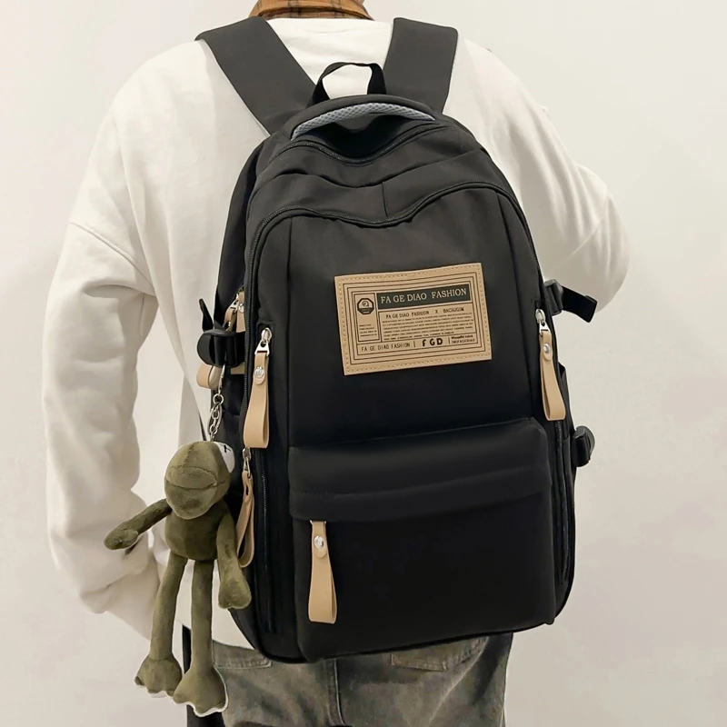 双肩包高颜值男士潮流电脑背包男旅行包初中高中大学生书包女时尚