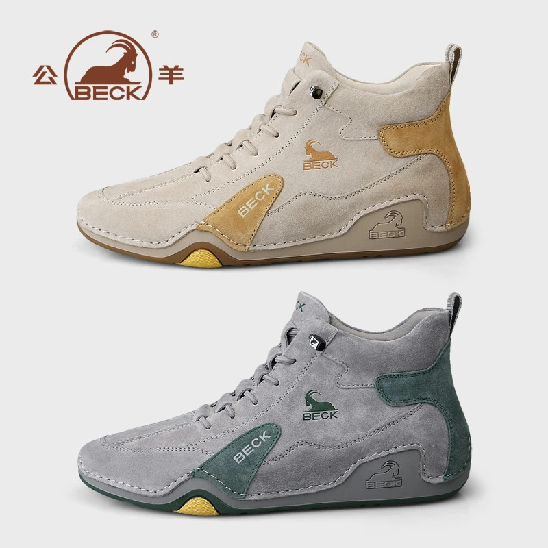 BECK/公羊2025秋冬真皮男士鞋子高定轻奢时尚休闲鞋百搭透气男鞋