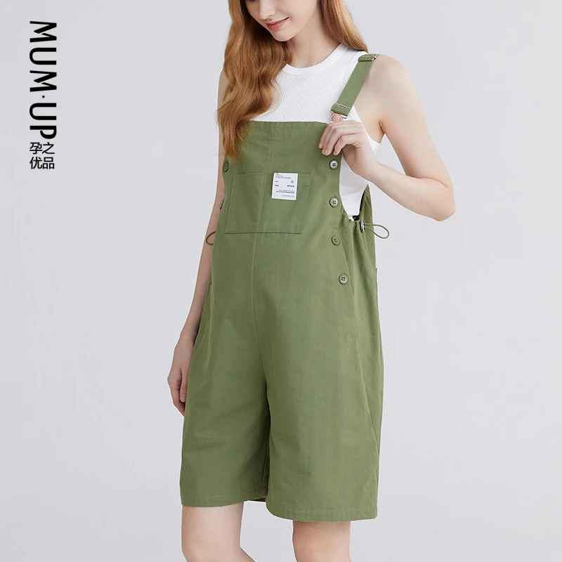 【短款背带】孕之优品夏季孕妇背带裤外穿休闲宽松短裤吊带裤 23111