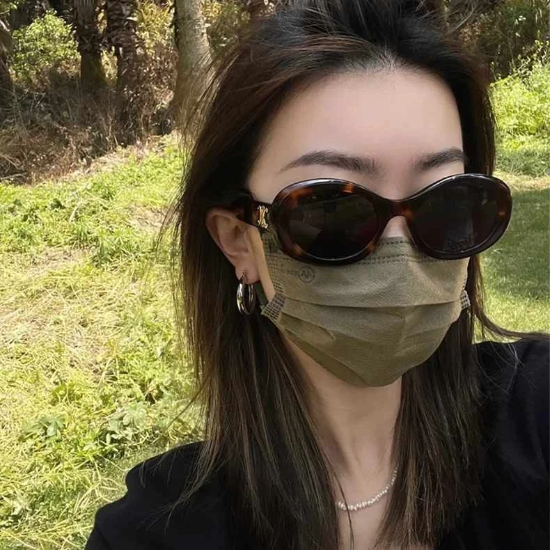 Plinth/普琳丝复古豹纹椭圆形高级感墨镜女可配度数太阳眼镜防晒