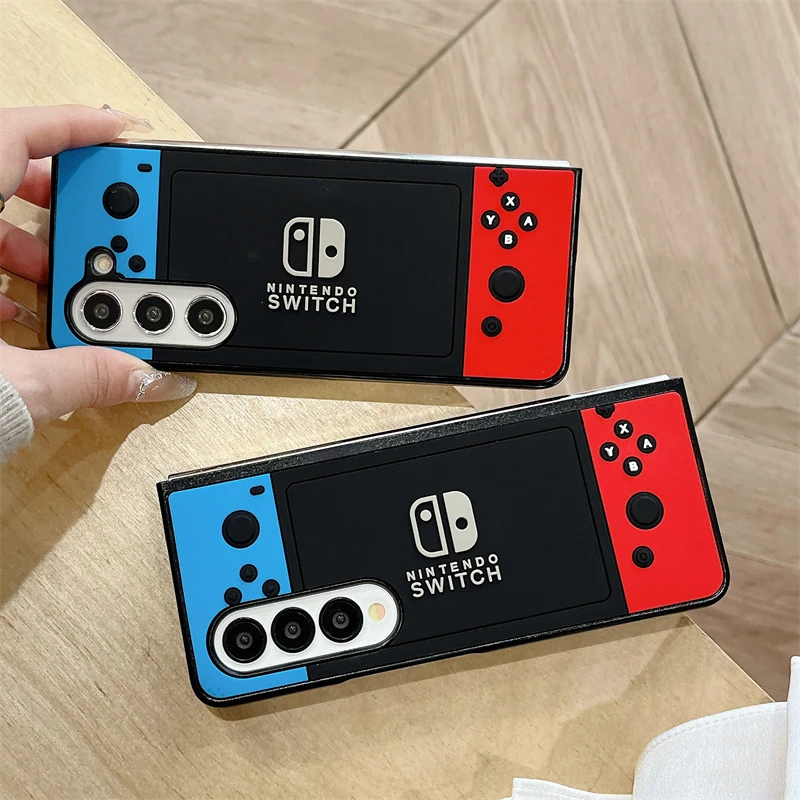 创意游戏机三星zfold5手机壳zflip5立体浮雕w24男女w23外壳zflip4