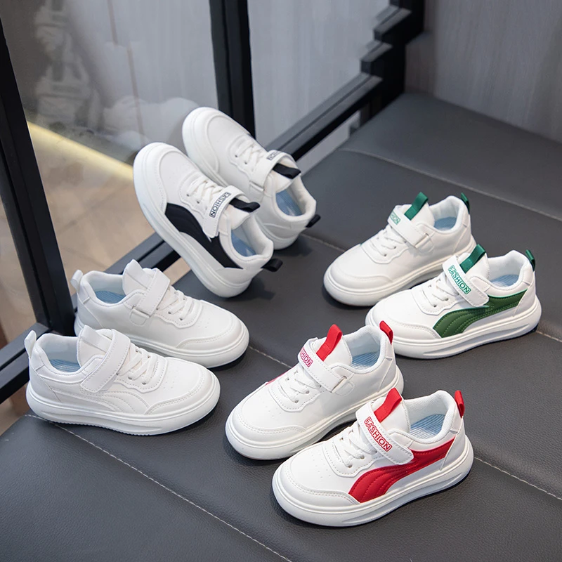 儿童运动鞋2024春季软底防滑男女童软底跑步鞋子时尚板鞋小白鞋