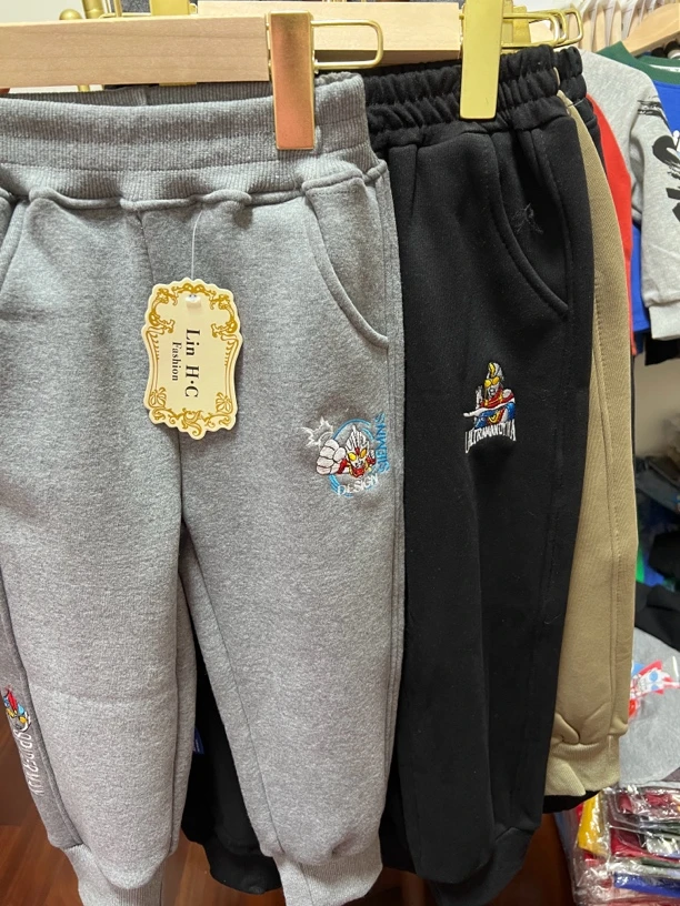 (834-910)秋冬儿童秋冬新款卫裤工装裤纯棉男女宝时尚休闲