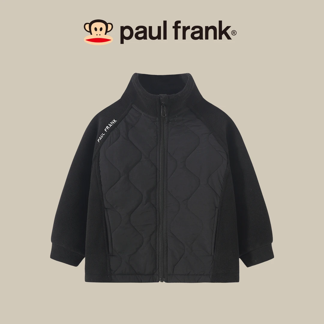 paul frank大嘴猴校服神器冬季儿童棉衣保暖奥粒绒棉服外套CHB028