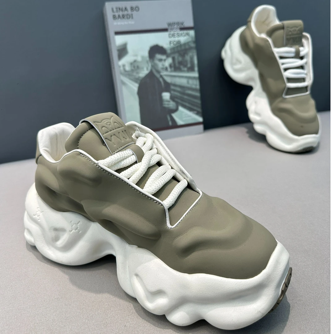 2024秋季新款擦色时尚潮流运动软底低帮潮鞋男鞋复古风老爹鞋