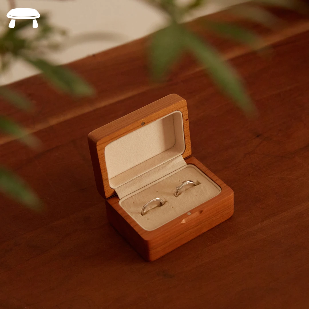 迷你精致木盒手工工艺品原木戒指盒耳钉盒小饰品盒小礼物盒戒指盒