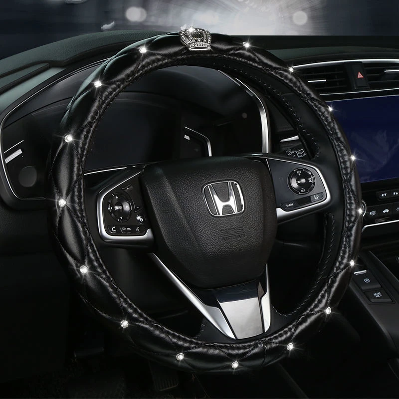 方向盘把套皇冠汽车方向盘套防滑全车通用时尚镶钻男女四季通用