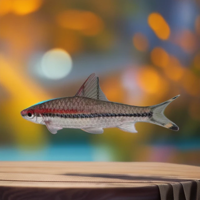 一眉毛道人南美小型热带观赏鱼灯科鱼黑色红色