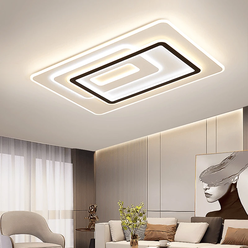 新款简约大气长方形大厅主卧室吸顶灯餐厅书房间走廊护眼吸顶灯具