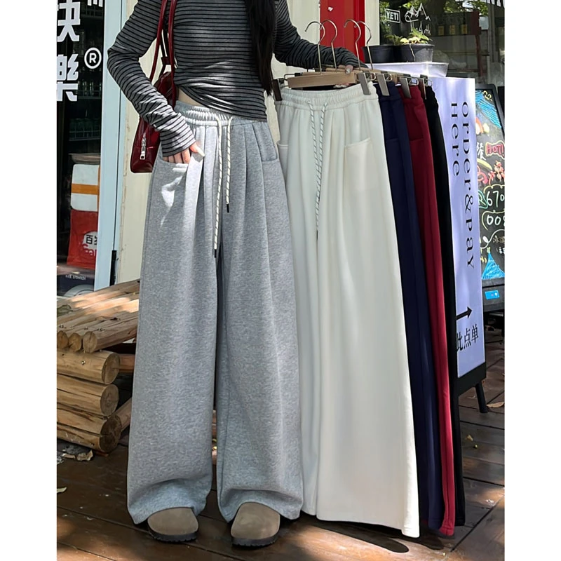【运费补贴】春季女松紧腰抽绳阔腿裤宽松显瘦长裤22474