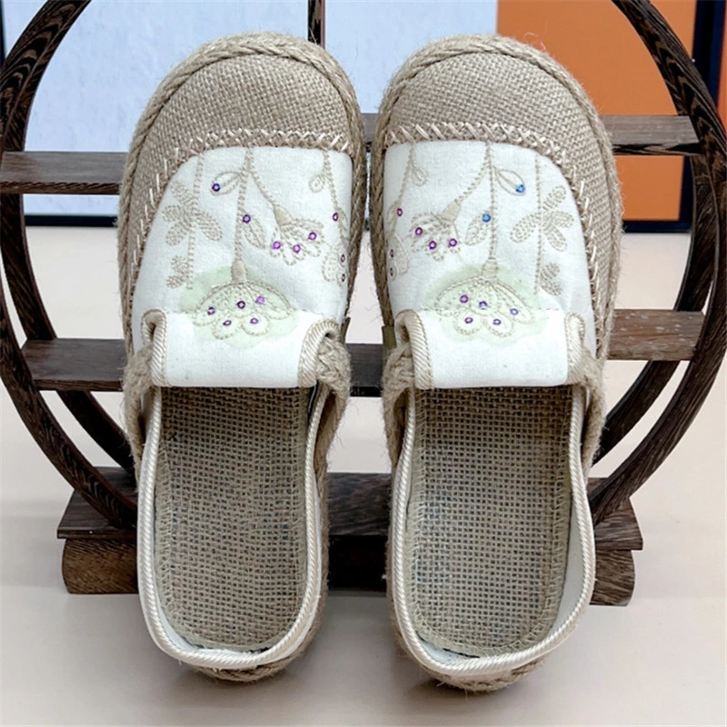 春秋新中式文艺范女鞋轻便舒适老北京布鞋一脚蹬民族风软底懒人鞋