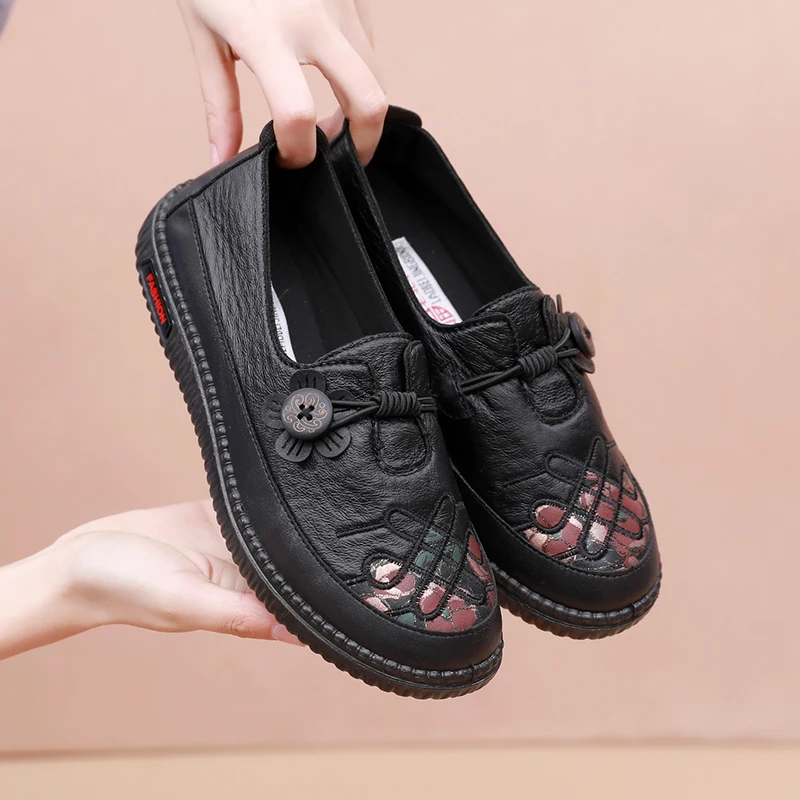 奶奶鞋春秋新款软底防滑轻便妈妈鞋透气舒适休闲老太太鞋女