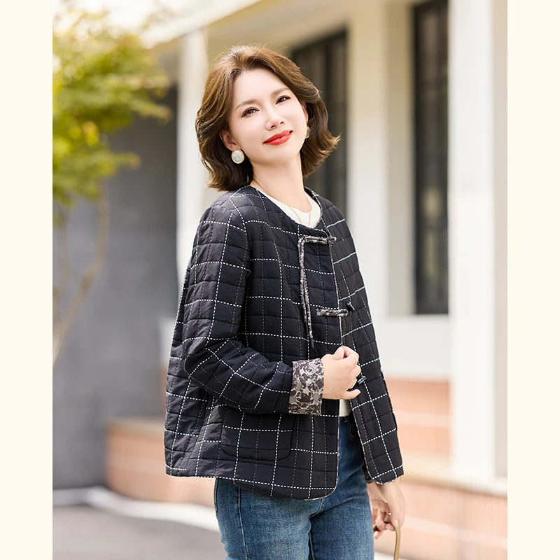 中年妈妈秋装外套新中式上衣2024新款洋气中老年女装春秋开衫夹克