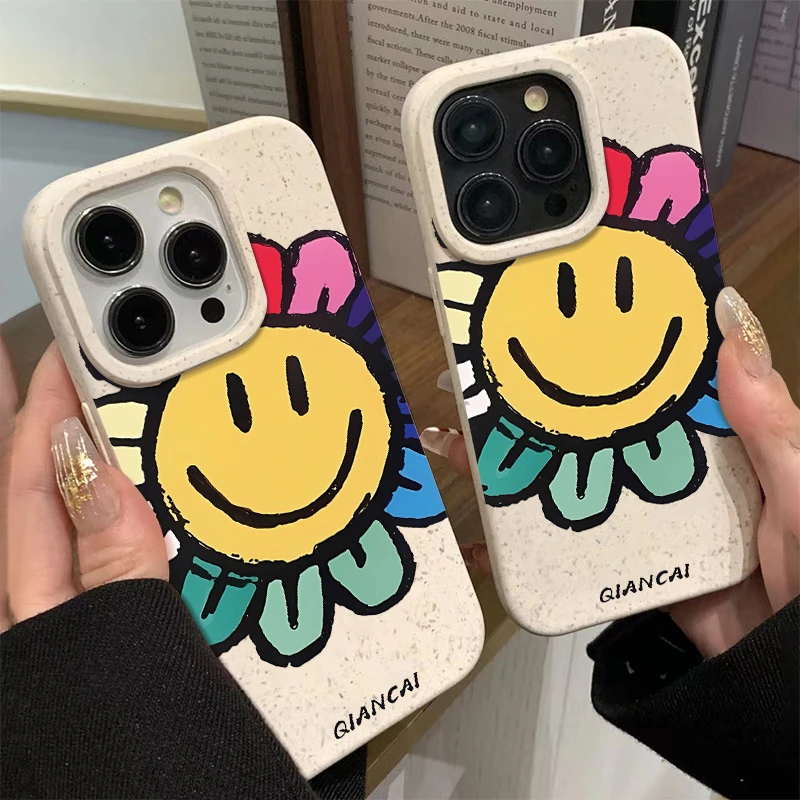 太阳花适用苹果15PRO小麦14Plus软壳XSMax/iPhone13/12手机壳xr