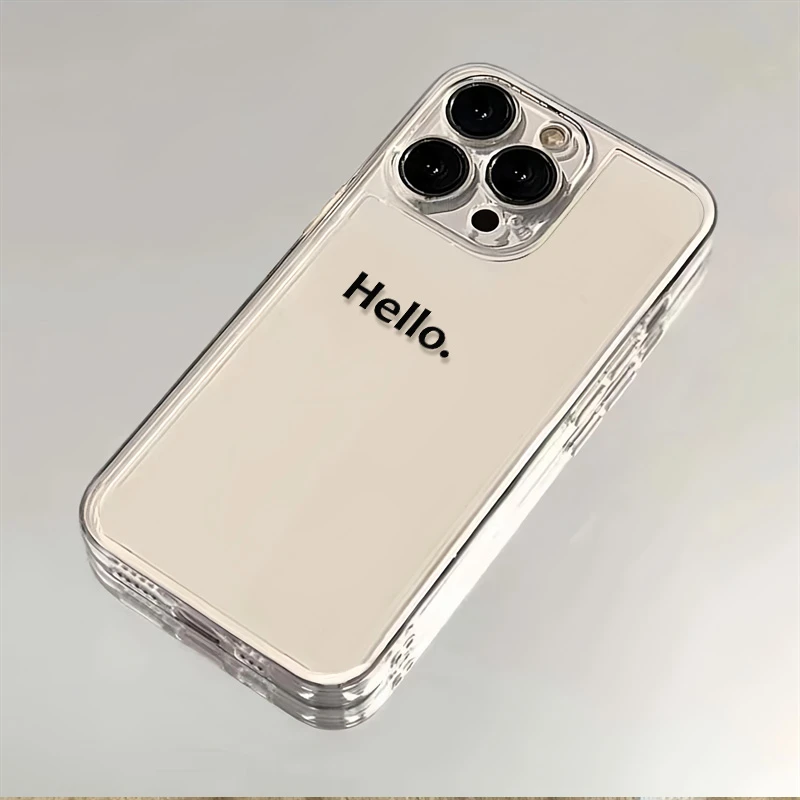 HELLO适用苹果14华为P60荣耀防摔OPPO透明VIVO全包iPhone15手机壳