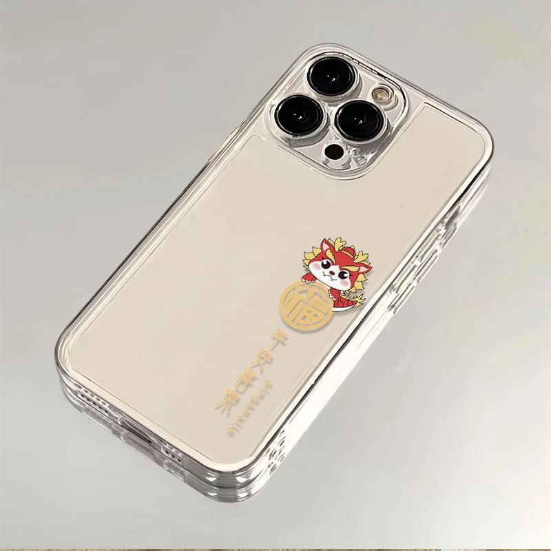 龙年平安喜乐适用苹果华为荣耀防摔OPPO透明VIVO全包iPhone手机壳
