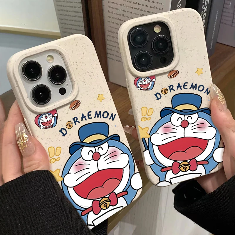 哆啦A梦适用苹果15PRO小麦14Plus软壳XSMax/iPhone13防摔手机壳