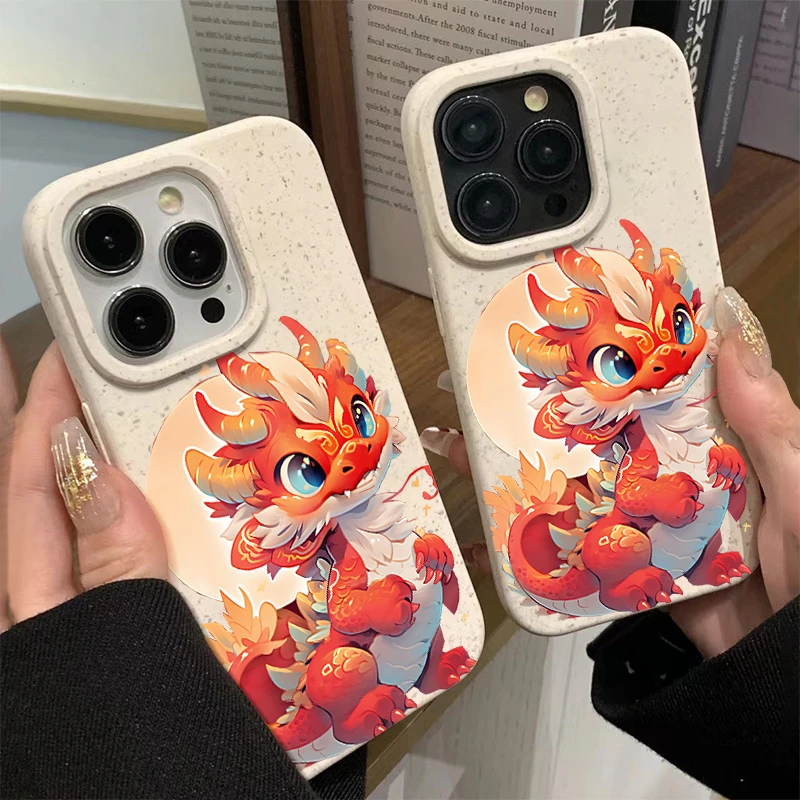 小火龙适用苹果15PRO小麦14Plus软壳XSMax/iPhone13/12手机壳xr