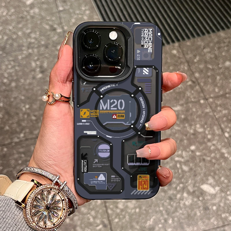 朋克机械适用苹果15手机壳iPhone13/14promax防摔12/11潮牌xr高级