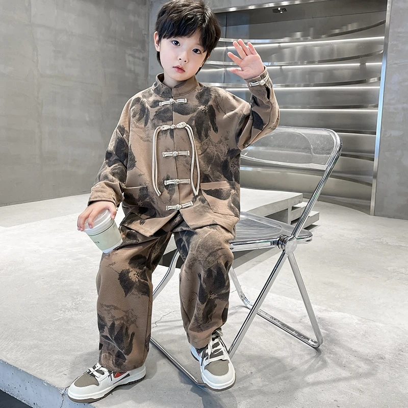 儿童装男童秋装汉服2023新款大童秋季中秋节唐装春秋款中国风古装
