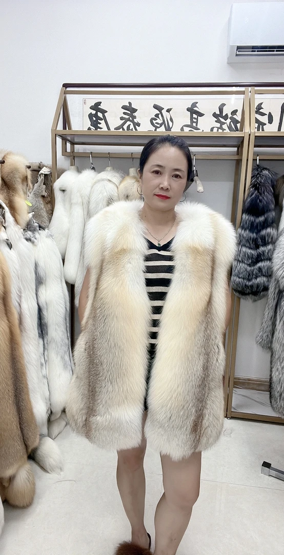 进口金岛白金高端气质中长款马甲