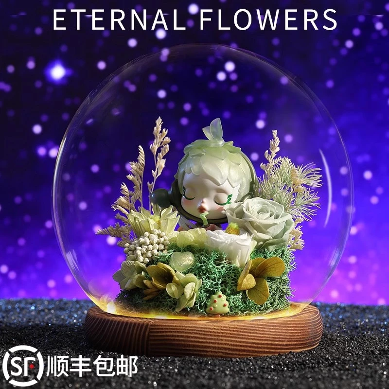 庭前墨梅系列盲盒永生花正版手办节日送女生送闺蜜情人节精美礼物