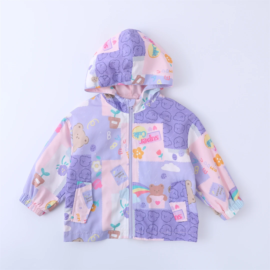 童装时尚春秋梭织连帽外套8212533