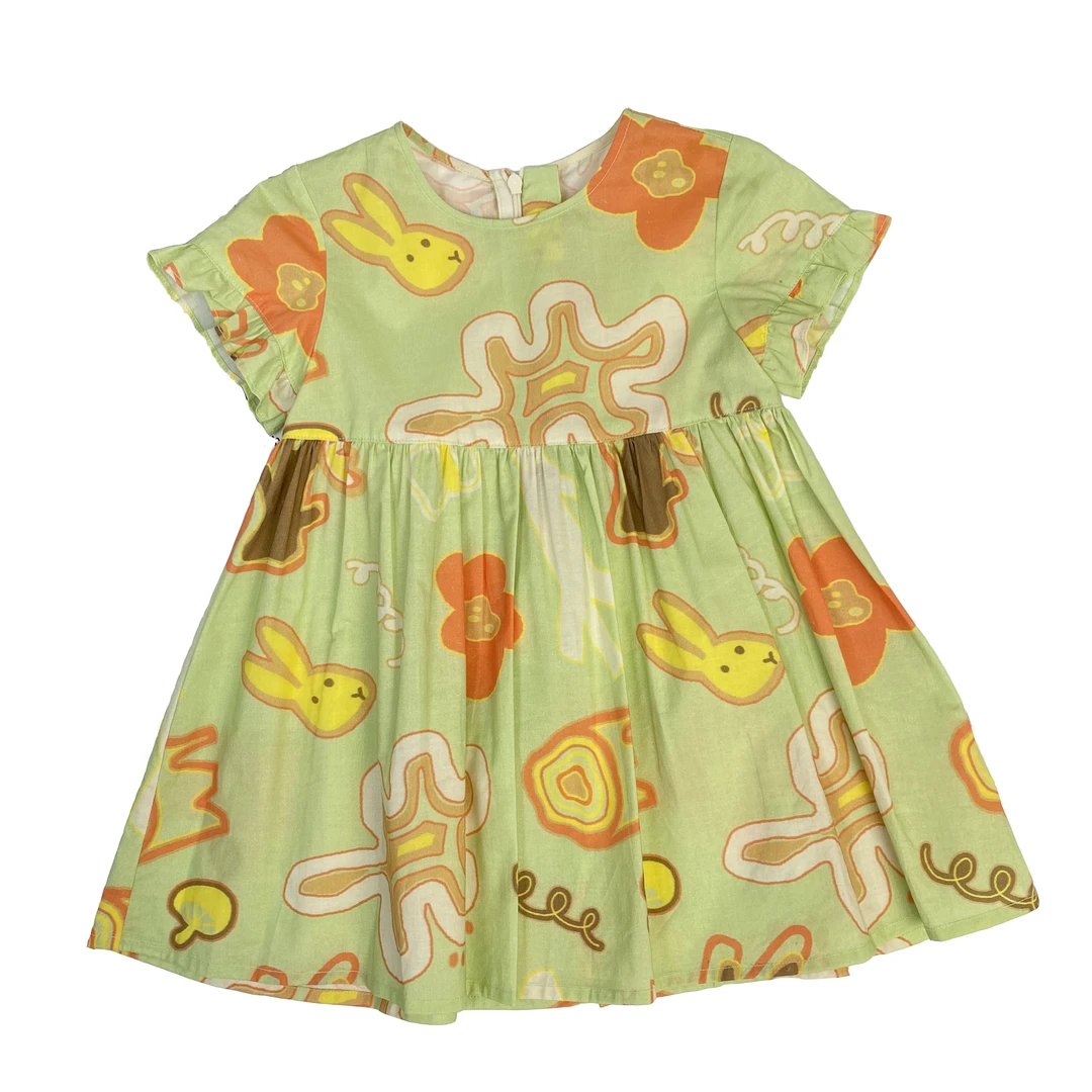 女童夏款时尚印花连衣裙6222016