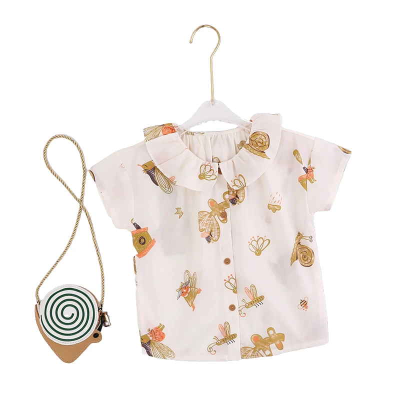 女童夏款梭织翻领衬衫9122212