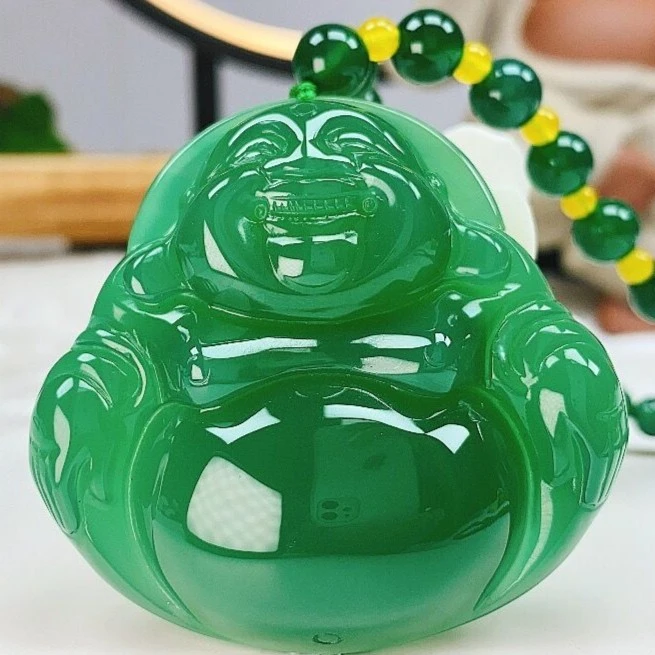 【镇店之宝】帝王绿大佛公 大厚装 笑脸大肚佛 附鉴定证书礼盒
