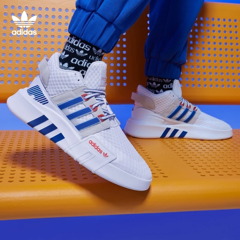 阿迪达斯三叶草男女款「冰蓝」休闲篮球鞋adidas EQT BASK FX3775