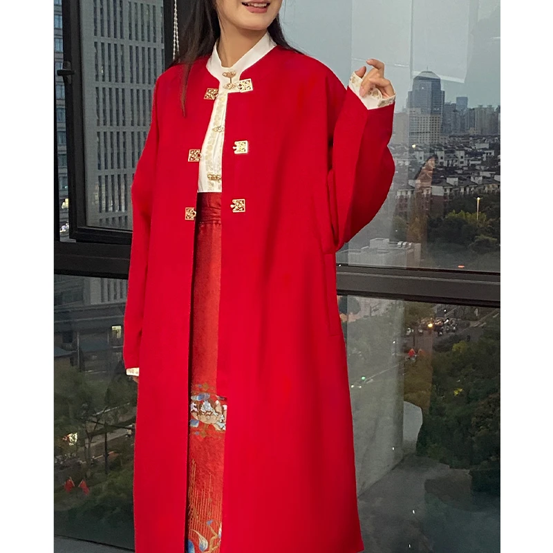 微瑕 活动揽风华 原创汉服 新中式外套国风马面裙搭配大衣