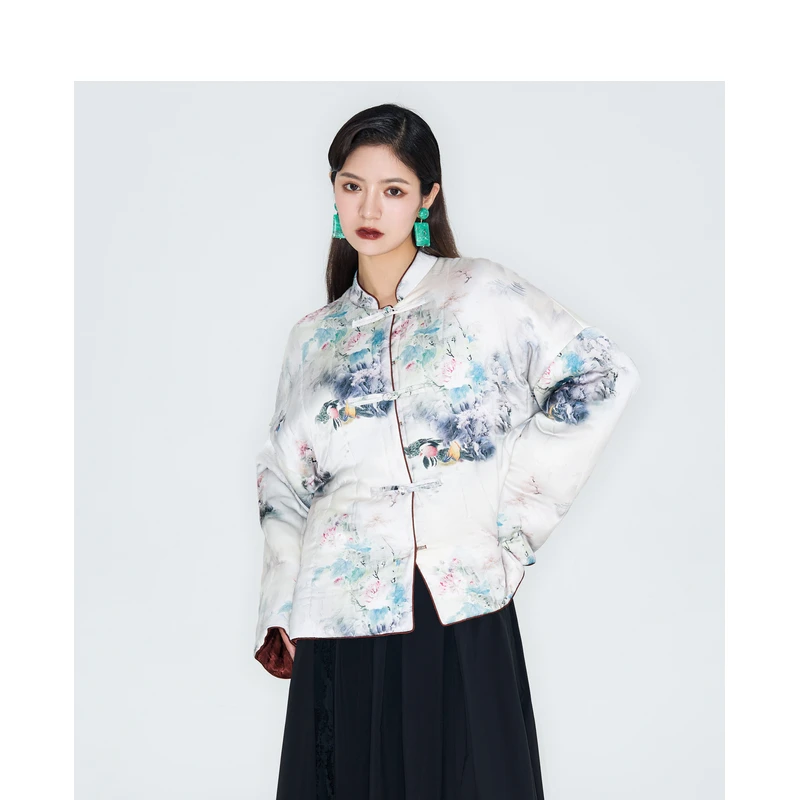 密扇2024玲珑「迷仙」新中式两穿改良唐装棉服外套M24CB15005465