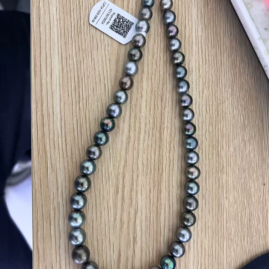 海水珍珠黑珍珠全珠项链