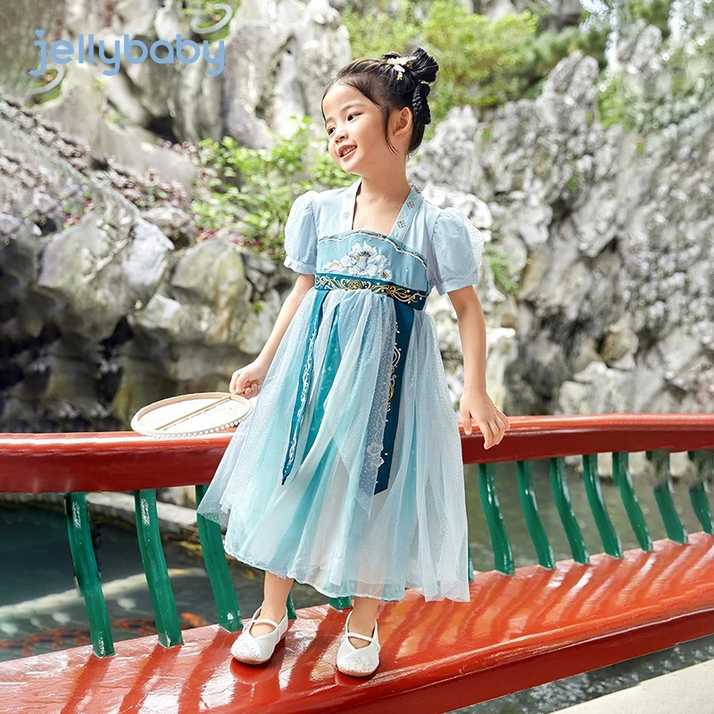 【国庆特惠】jellybaby杰里贝比女唐装夏中国风裙子汉服 JEG22662G