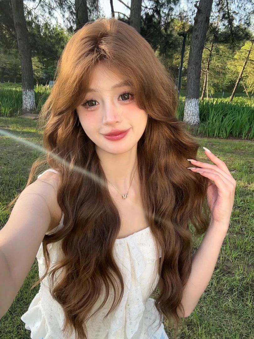 【叛逆少女】长卷发新款焦糖暖棕lolita自然全头套日常假发芬妮兔