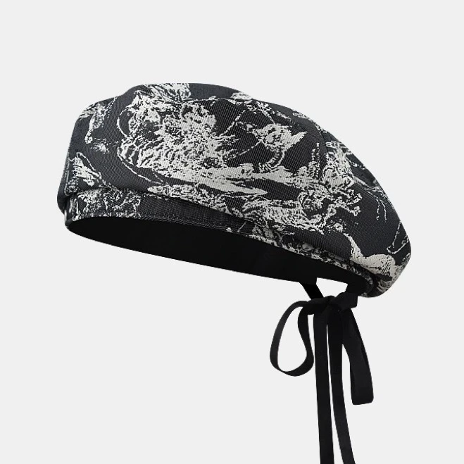 帽子新款国风百搭网红黑色贝雷帽女潮新中式日系复古百搭渔夫帽