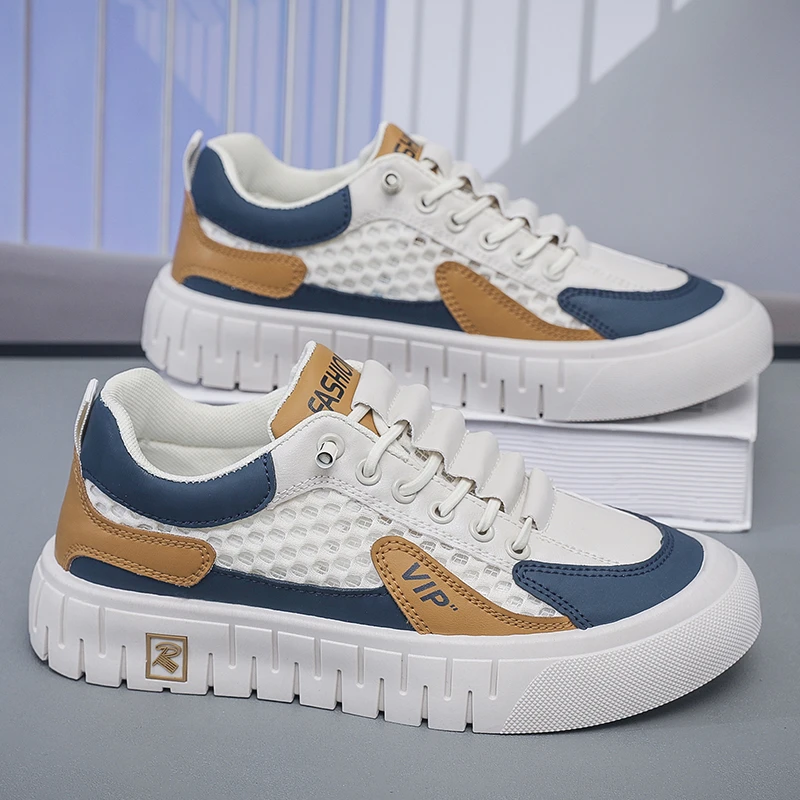 男鞋夏季透气薄款2024新款百搭运动休闲网面板鞋男士网潮鞋AD132