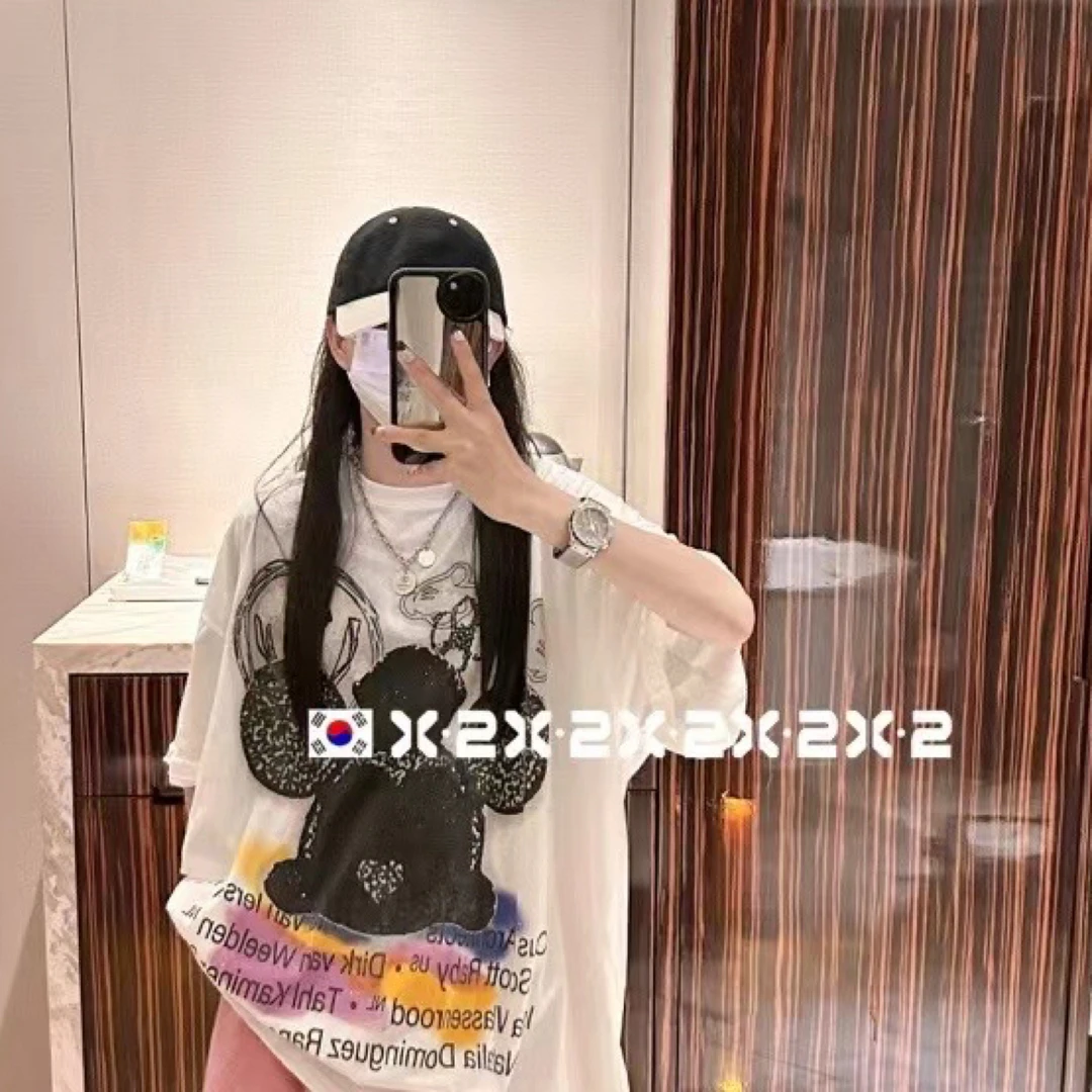 皇冠米奇头夏季休闲时尚宽松体恤