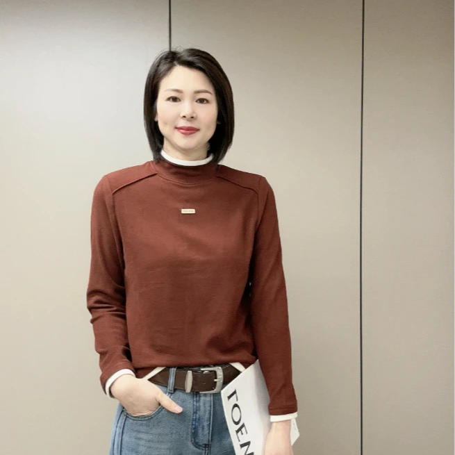 【魅力风】冬装新款中领双面德绒显瘦打底衫上衣571款