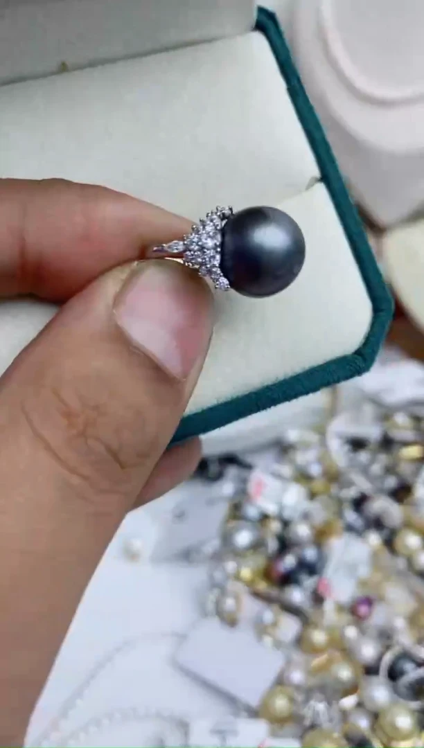 【闪购商品】海水珍珠颈饰银S925镶嵌海水大溪地12-13